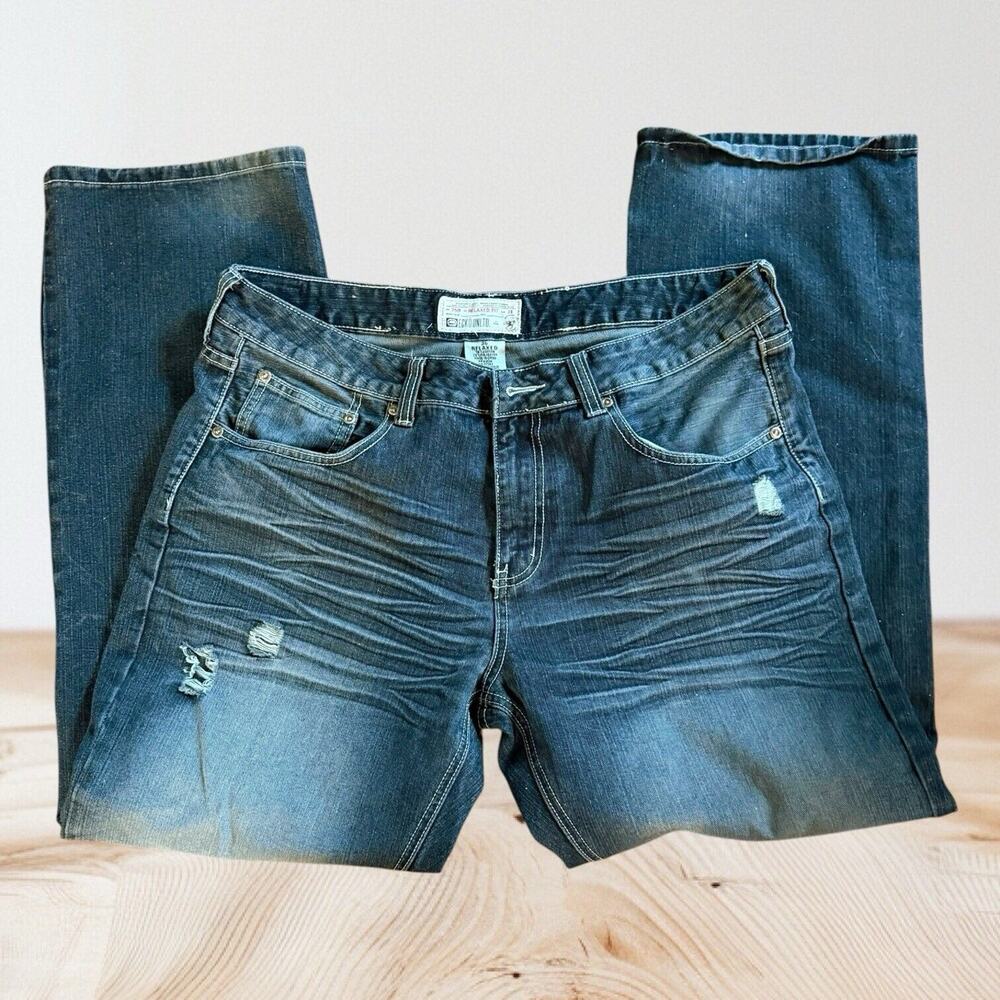 Ecko Unlimited No 759 Relaxed Fit Blue Denim Jeans‎ Size 36x31 Mens Straight Leg